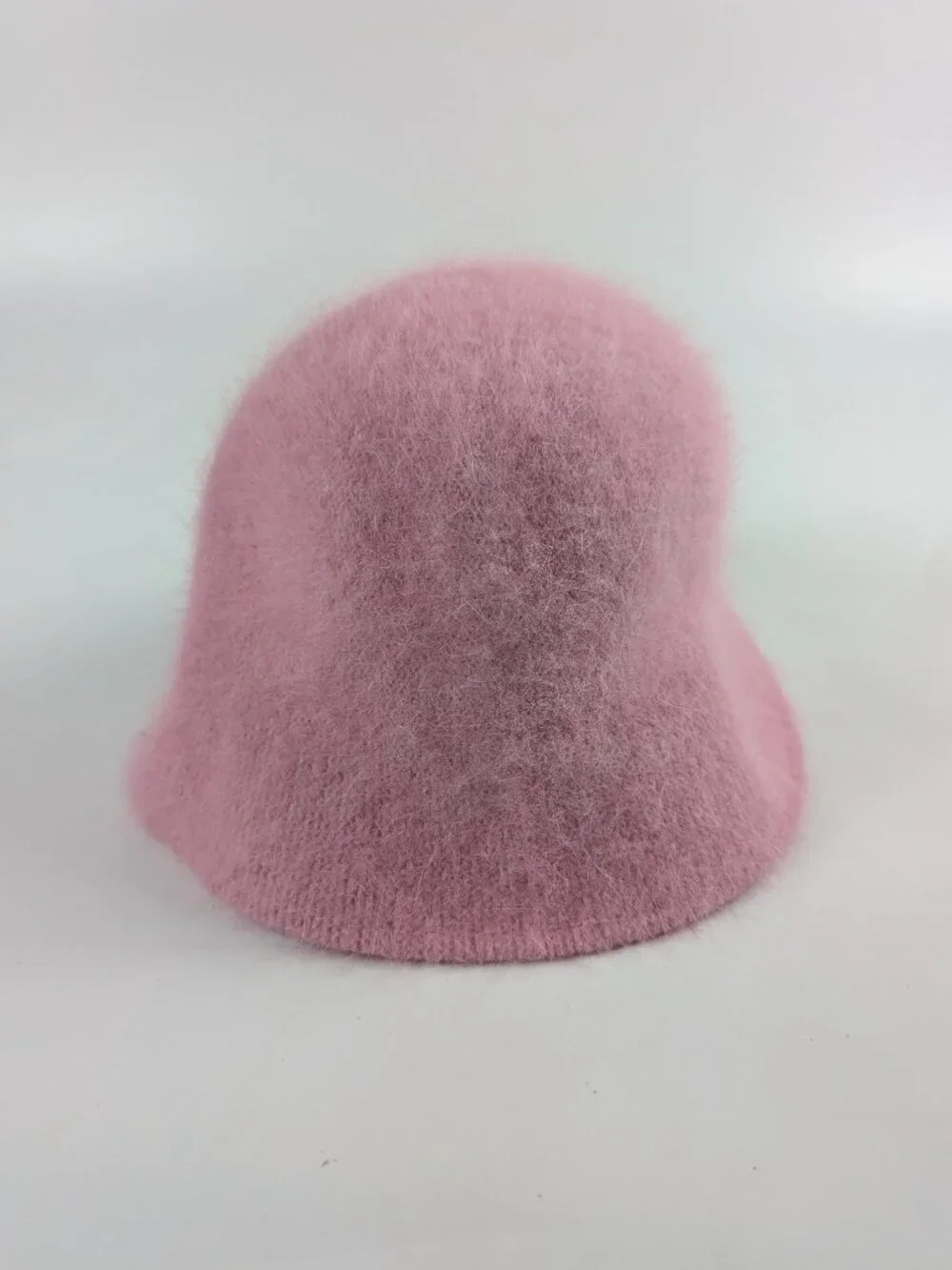 Kangol Y2K  Light Pink Fuzzy Furgora Bucket Hat Black Logo